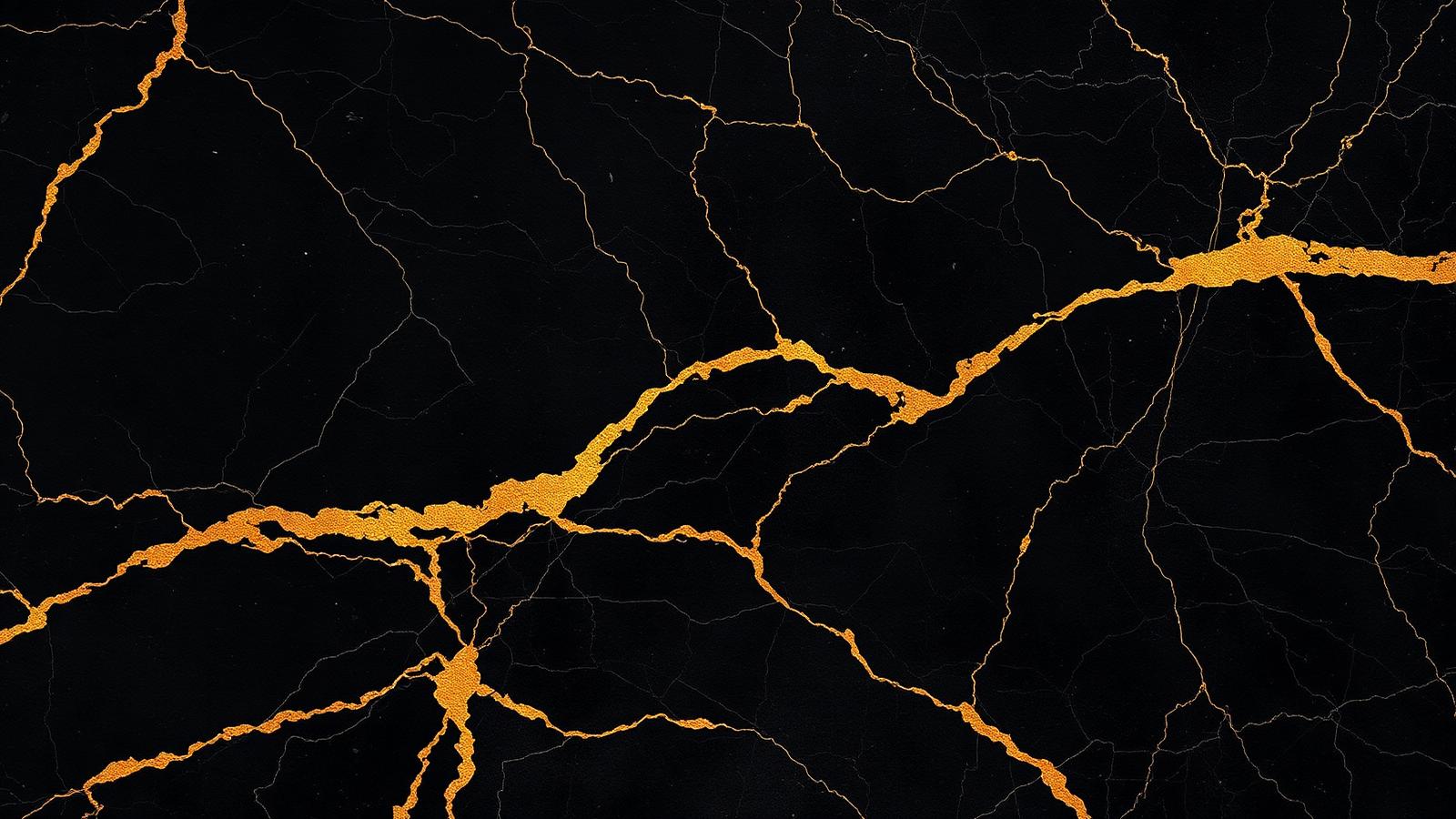Black marble with gold veining